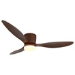 Ventilator Globo ARMANDO metal, acril, maro, alb, LED, 22W, 2700-6500K, 1440 Lm - 03666H