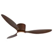 Ventilator Globo ARMANDO metal, acril, maro, alb, LED, 22W, 2700-6500K, 1440 Lm - 03666H