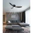 Ventilator Globo ARMANDO metal, acril, negru, alb, LED, 22W, 2700-6500K, 1440 Lm - 03666S