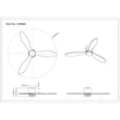 Ventilator Globo ARMANDO metal, acril, negru, alb, LED, 22W, 2700-6500K, 1440 Lm - 03666S