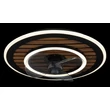 Ventilator Globo TREVINO metal, plastic, negru, maro, LED, 36W, 1800lm, 2700K-6000K - 03668