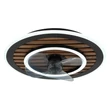 Ventilator Globo TREVINO metal, plastic, negru, maro, LED, 36W, 1800lm, 2700K-6000K - 03668
