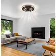 Ventilator Globo TREVINO metal, plastic, negru, maro, LED, 36W, 1800lm, 2700K-6000K - 03668