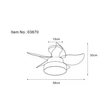 Ventilator Globo KARI metal, plastic, negru, maro, LED, 22W, 1800lm, 2700K-6000K - 03670