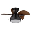 Ventilator Globo KARI metal, plastic, negru, maro, LED, 22W, 1800lm, 2700K-6000K - 03670