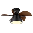 Ventilator Globo KARI metal, plastic, negru, maro, LED, 22W, 1800lm, 2700K-6000K - 03670