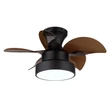 Ventilator Globo KARI metal, plastic, negru, maro, LED, 22W, 1800lm, 2700K-6000K - 03670