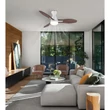 Ventilator Globo GALE metal, acril, maro, alb, LED, 22W, 3000-6000K, 1897 Lm - 03671W
