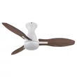 Ventilator Globo GALE metal, acril, maro, alb, LED, 22W, 3000-6000K, 1897 Lm - 03671W