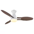 Ventilator Globo GALE metal, acril, maro, alb, LED, 22W, 3000-6000K, 1897 Lm - 03671W