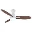 Ventilator Globo GALE metal, acril, maro, alb, LED, 22W, 3000-6000K, 1897 Lm - 03671W