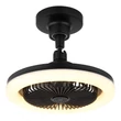 Ventilator Globo LIDEA metal, plastic, negru, alb, LED, 20W, 1030lm, 3000K-6500K - 03680S