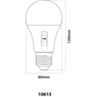 Bec Globo Bulb metal, plastic, alb, nichel, E27, 9W, 3000-4000-6500K, 830Lm - 10615