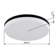 Plafoniera Globo MATTHEW plastic, negru, alb, LED, 18W, 4000K, 1080lm - 12387-24