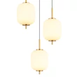 Pendul Globo EWALD metal, sticla, alama, negru, alb, LED, 20W, 3000K, 1483Lm - 15217-3