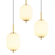Pendul Globo EWALD metal, sticla, alama, negru, alb, LED, 40W, 3000K, 2176Lm - 15217-6