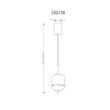 Pendul Globo EWALD metal, sticla, alama, negru, alb, LED, 7W, 3000K, 703Lm - 15217H