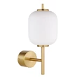 Aplica de perete Globo EWALD metal, sticla, alama, negru, alb, LED, 7W, 3000K, 606Lm - 15217W