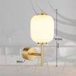 Aplica de perete Globo EWALD metal, sticla, alama, negru, alb, LED, 7W, 3000K, 606Lm - 15217W