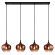 Pendul Globo MAXY metal, sticla, negru, alama, E27 - 15548-4HG