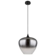 Pendul Globo MAXY metal, sticla, negru, fumuriu, E27 - 15548H2