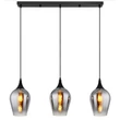 Pendul Globo LAVUS metal, sticla, negru, fumuriu, E27 - 155520-3HS