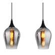 Pendul Globo LAVUS metal, sticla, negru, fumuriu, E27 - 155520-3HS