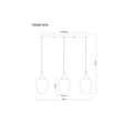 Pendul Globo LAVUS metal, sticla, negru, fumuriu, E27 - 155520-3HS