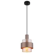 Pendul Globo MILLEY metal, sticla, negru, bronza, chihlimbar, E27 - 15560HA