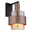 Aplica de perete Globo MILLEY metal, sticla, negru, bronz, chihlimbar, E27 - 15560WA
