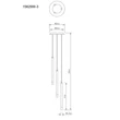 Pendul Globo RYAN metal, plastic, alb, transparent, G9 - 15629W-3