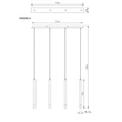 Pendul Globo RYAN metal, plastic, alb, transparent, G9 - 15629W-4