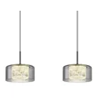 Pendul Globo FOGSY metal, sticla, acril, negru, fumuriu, LED, 32W, 4000K, 2100Lm - 15634-4
