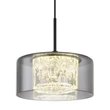 Pendul Globo FOGSY metal, sticla, acril, negru, fumuriu, LED, 6W, 4000K, 500Lm - 15634