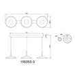Pendul Globo LAMPONE metal, acril, negru, alb, LED, 24W, 4000K, 1100Lm - 15635S-3