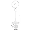 Pendul Globo LAMPONE metal, acril, negru, alb, LED, 18W, 4000K, 980Lm - 15635S