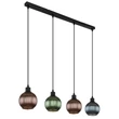 Pendul Globo ZUMBA metal, sticla, negru, multicolor, E27 - 15638-4