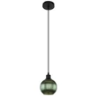 Pendul Globo ZUMBA metal, sticla, negru, verde, E27 - 15638G