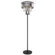 Lampadar Globo NAXIS metal, sticla, negru, fumuriu, E27 - 15695S