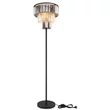 Lampadar Globo NAXIS metal, sticla, negru, fumuriu, E27 - 15695S