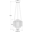 Pendul Globo GORLEY metal, sticla, auriu, transparent, E14 - 15698H2M