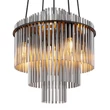 Pendul Globo GORLEY metal, sticla, negru, fumuriu, E14 - 15698H2
