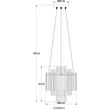 Pendul Globo GORLEY metal, sticla, negru, fumuriu, E14 - 15698H2