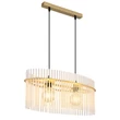 Pendul Globo GORLEY metal, sticla, auriu, transparent, E27 - 15698H3M