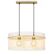 Pendul Globo GORLEY metal, sticla, auriu, transparent, E27 - 15698H3M