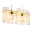Pendul Globo GORLEY metal, sticla, auriu, transparent, E27 - 15698H3M