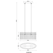 Pendul Globo GORLEY metal, sticla, auriu, transparent, E27 - 15698H3M