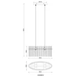 Pendul Globo GORLEY metal, sticla, negru, fumuriu, E27 - 15698H3