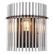 Aplica de perete Globo GORLEY metal, sticla, negru, fumuriu, E27 - 15698W