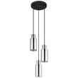 Pendul Globo LIDARIA metal, sticla, negru, fumuriu, E27 - 15708-3H